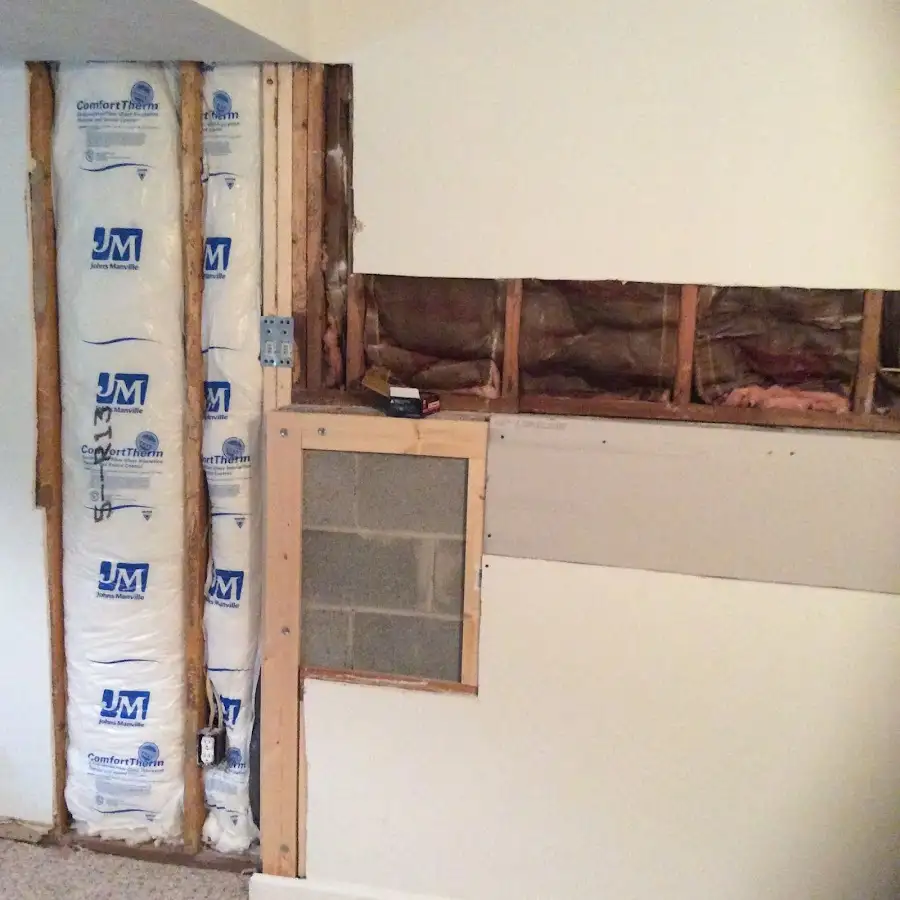 Wall insulation replacement during Contents Cleaning & Restoration in Zebulon